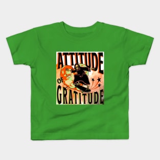 Grim Reaper Attitude of Gratitude Kids T-Shirt
